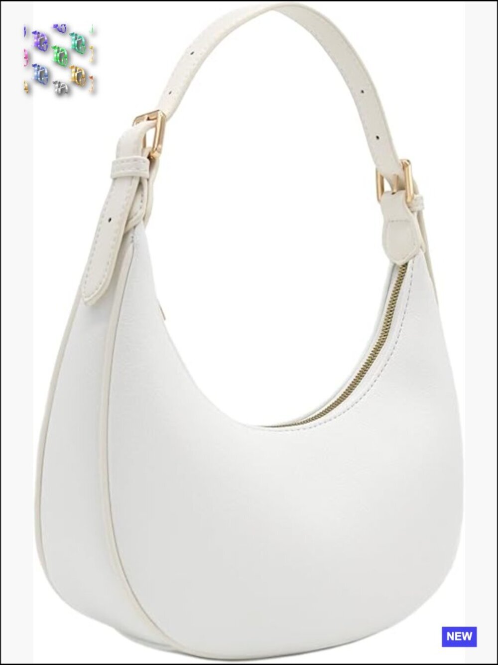 Elegant Crescent Shoulder Bag Faux Leather Hobo Minimal Chic Everyday Purse